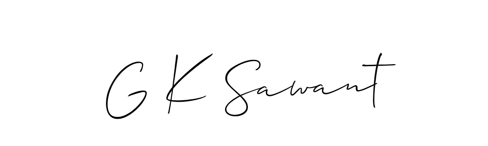 Use a signature maker to create a handwritten signature online. With this signature software, you can design (Allison_Script) your own signature for name G K Sawant. G K Sawant signature style 2 images and pictures png