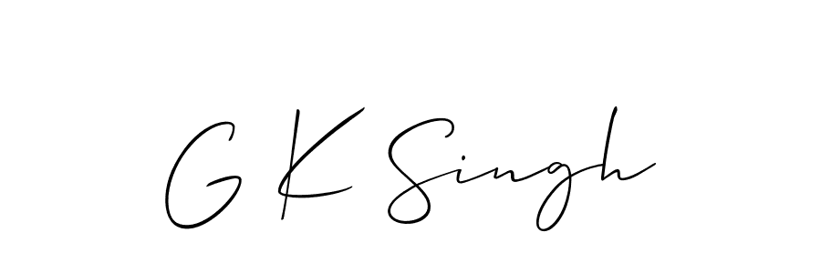 Design your own signature with our free online signature maker. With this signature software, you can create a handwritten (Allison_Script) signature for name G K Singh. G K Singh signature style 2 images and pictures png