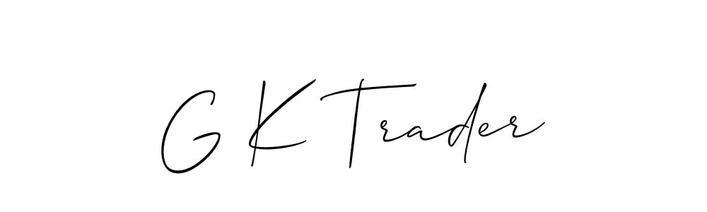 Make a beautiful signature design for name G K Trader. With this signature (Allison_Script) style, you can create a handwritten signature for free. G K Trader signature style 2 images and pictures png