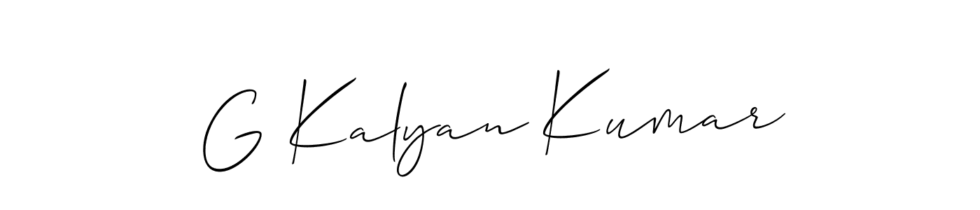 Also we have G Kalyan Kumar name is the best signature style. Create professional handwritten signature collection using Allison_Script autograph style. G Kalyan Kumar signature style 2 images and pictures png