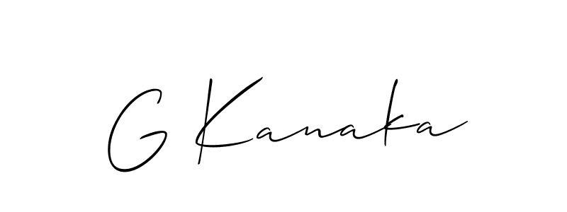 Also we have G Kanaka name is the best signature style. Create professional handwritten signature collection using Allison_Script autograph style. G Kanaka signature style 2 images and pictures png