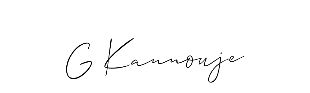 Check out images of Autograph of G Kannouje name. Actor G Kannouje Signature Style. Allison_Script is a professional sign style online. G Kannouje signature style 2 images and pictures png