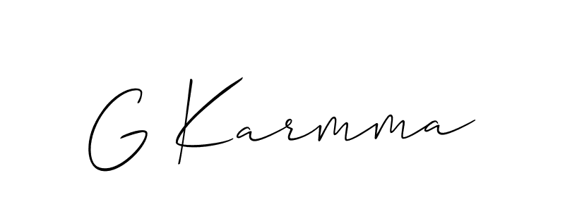 if you are searching for the best signature style for your name G Karmma. so please give up your signature search. here we have designed multiple signature styles  using Allison_Script. G Karmma signature style 2 images and pictures png