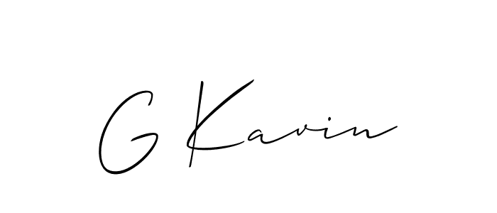 if you are searching for the best signature style for your name G Kavin. so please give up your signature search. here we have designed multiple signature styles  using Allison_Script. G Kavin signature style 2 images and pictures png