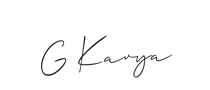 Design your own signature with our free online signature maker. With this signature software, you can create a handwritten (Allison_Script) signature for name G Kavya. G Kavya signature style 2 images and pictures png