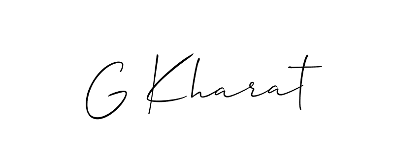 Also we have G Kharat name is the best signature style. Create professional handwritten signature collection using Allison_Script autograph style. G Kharat signature style 2 images and pictures png