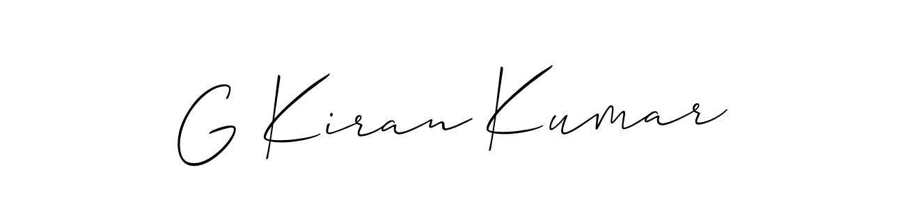 You should practise on your own different ways (Allison_Script) to write your name (G Kiran Kumar) in signature. don't let someone else do it for you. G Kiran Kumar signature style 2 images and pictures png