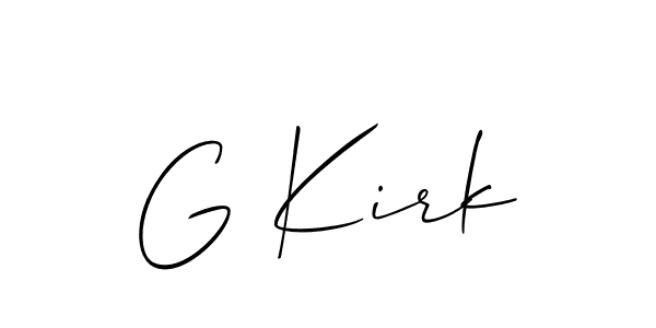 Best and Professional Signature Style for G Kirk. Allison_Script Best Signature Style Collection. G Kirk signature style 2 images and pictures png