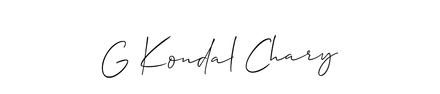 Similarly Allison_Script is the best handwritten signature design. Signature creator online .You can use it as an online autograph creator for name G Kondal Chary. G Kondal Chary signature style 2 images and pictures png