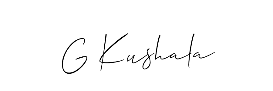 Once you've used our free online signature maker to create your best signature Allison_Script style, it's time to enjoy all of the benefits that G Kushala name signing documents. G Kushala signature style 2 images and pictures png
