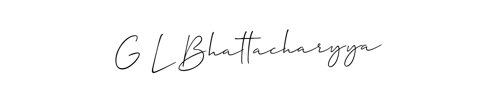 You should practise on your own different ways (Allison_Script) to write your name (G L Bhattacharyya) in signature. don't let someone else do it for you. G L Bhattacharyya signature style 2 images and pictures png