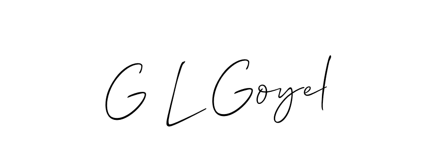 How to Draw G L Goyel signature style? Allison_Script is a latest design signature styles for name G L Goyel. G L Goyel signature style 2 images and pictures png