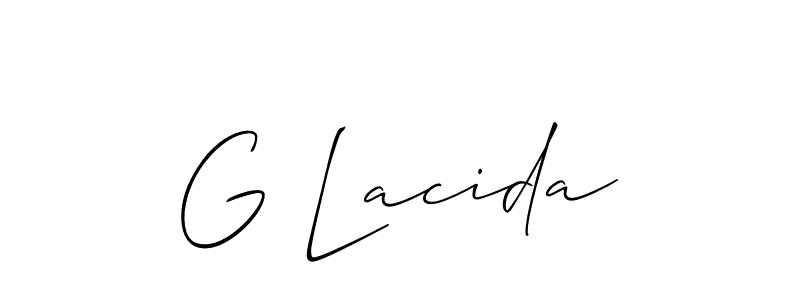 You can use this online signature creator to create a handwritten signature for the name G Lacida. This is the best online autograph maker. G Lacida signature style 2 images and pictures png