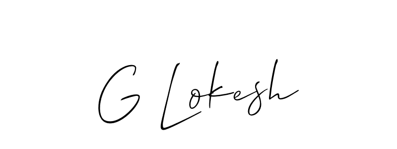 This is the best signature style for the G Lokesh name. Also you like these signature font (Allison_Script). Mix name signature. G Lokesh signature style 2 images and pictures png