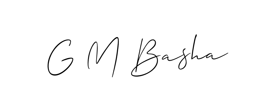 G M Basha stylish signature style. Best Handwritten Sign (Allison_Script) for my name. Handwritten Signature Collection Ideas for my name G M Basha. G M Basha signature style 2 images and pictures png