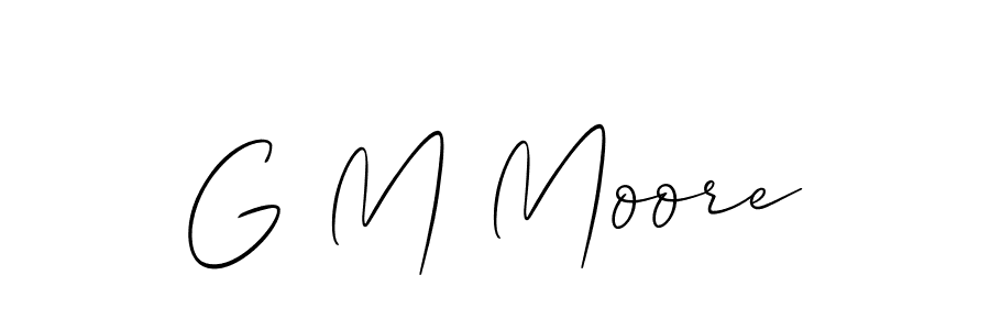 Use a signature maker to create a handwritten signature online. With this signature software, you can design (Allison_Script) your own signature for name G M Moore. G M Moore signature style 2 images and pictures png