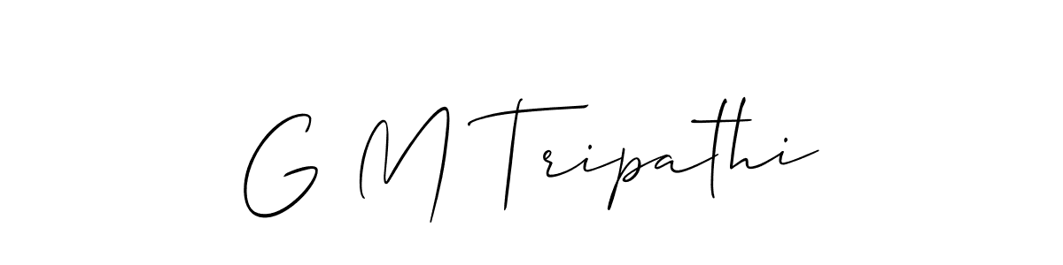 Use a signature maker to create a handwritten signature online. With this signature software, you can design (Allison_Script) your own signature for name G M Tripathi. G M Tripathi signature style 2 images and pictures png