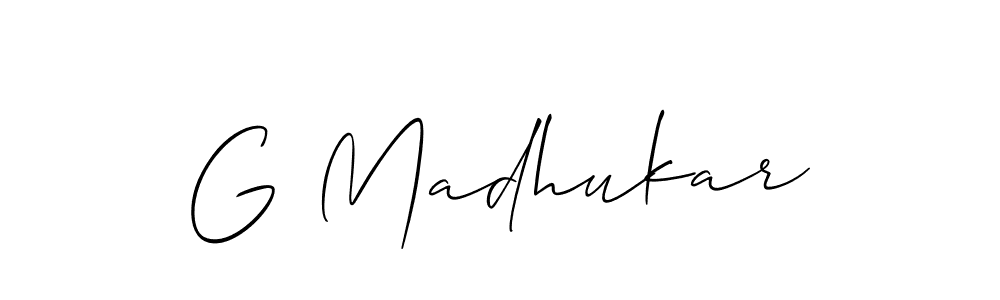 Also You can easily find your signature by using the search form. We will create G Madhukar name handwritten signature images for you free of cost using Allison_Script sign style. G Madhukar signature style 2 images and pictures png