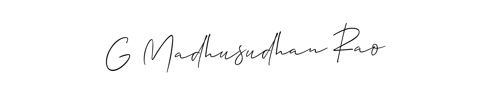 How to Draw G Madhusudhan Rao signature style? Allison_Script is a latest design signature styles for name G Madhusudhan Rao. G Madhusudhan Rao signature style 2 images and pictures png