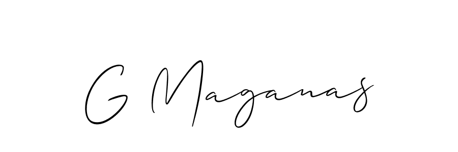 Create a beautiful signature design for name G Maganas. With this signature (Allison_Script) fonts, you can make a handwritten signature for free. G Maganas signature style 2 images and pictures png