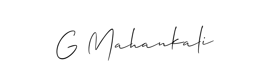 Design your own signature with our free online signature maker. With this signature software, you can create a handwritten (Allison_Script) signature for name G Mahankali. G Mahankali signature style 2 images and pictures png