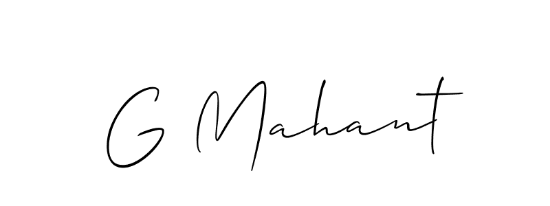 G Mahant stylish signature style. Best Handwritten Sign (Allison_Script) for my name. Handwritten Signature Collection Ideas for my name G Mahant. G Mahant signature style 2 images and pictures png