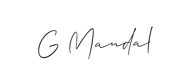 It looks lik you need a new signature style for name G Mandal. Design unique handwritten (Allison_Script) signature with our free signature maker in just a few clicks. G Mandal signature style 2 images and pictures png