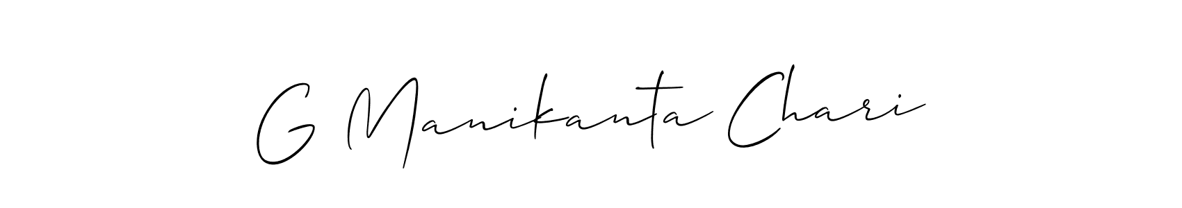 Also we have G Manikanta Chari name is the best signature style. Create professional handwritten signature collection using Allison_Script autograph style. G Manikanta Chari signature style 2 images and pictures png