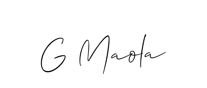 Best and Professional Signature Style for G Maola. Allison_Script Best Signature Style Collection. G Maola signature style 2 images and pictures png