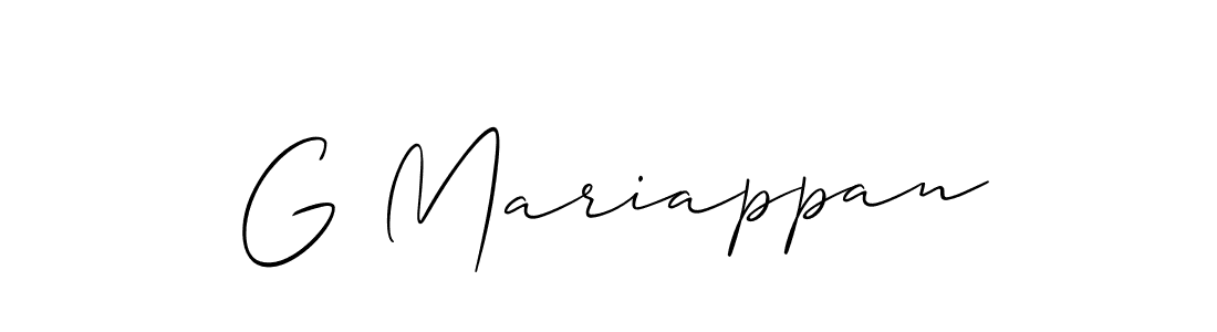 Also we have G Mariappan name is the best signature style. Create professional handwritten signature collection using Allison_Script autograph style. G Mariappan signature style 2 images and pictures png
