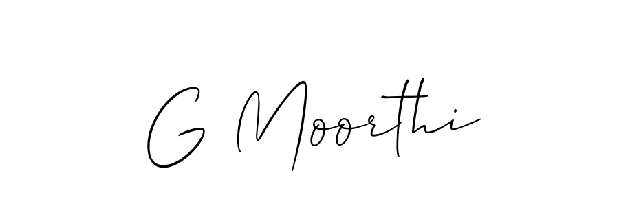 G Moorthi stylish signature style. Best Handwritten Sign (Allison_Script) for my name. Handwritten Signature Collection Ideas for my name G Moorthi. G Moorthi signature style 2 images and pictures png