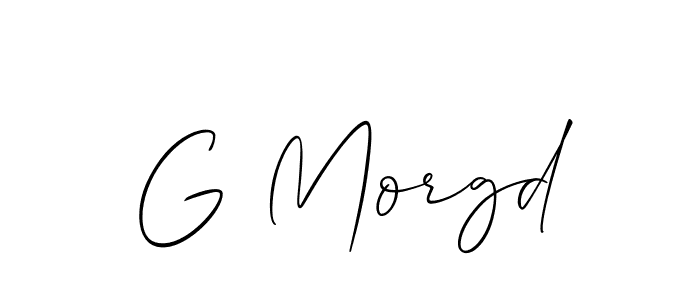 The best way (Allison_Script) to make a short signature is to pick only two or three words in your name. The name G Morgd include a total of six letters. For converting this name. G Morgd signature style 2 images and pictures png