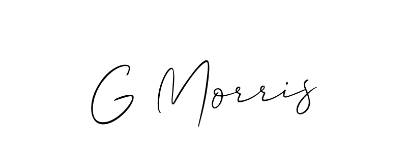 Use a signature maker to create a handwritten signature online. With this signature software, you can design (Allison_Script) your own signature for name G Morris. G Morris signature style 2 images and pictures png