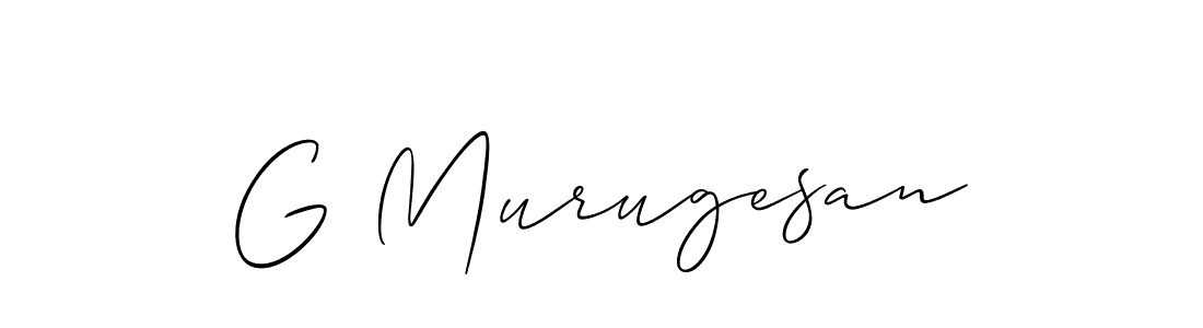 Design your own signature with our free online signature maker. With this signature software, you can create a handwritten (Allison_Script) signature for name G Murugesan. G Murugesan signature style 2 images and pictures png