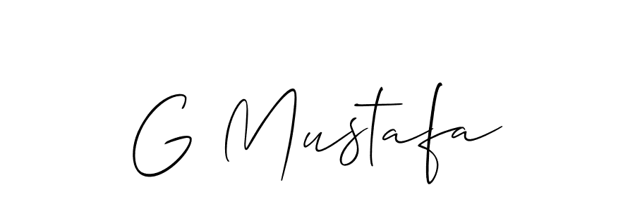 It looks lik you need a new signature style for name G Mustafa. Design unique handwritten (Allison_Script) signature with our free signature maker in just a few clicks. G Mustafa signature style 2 images and pictures png