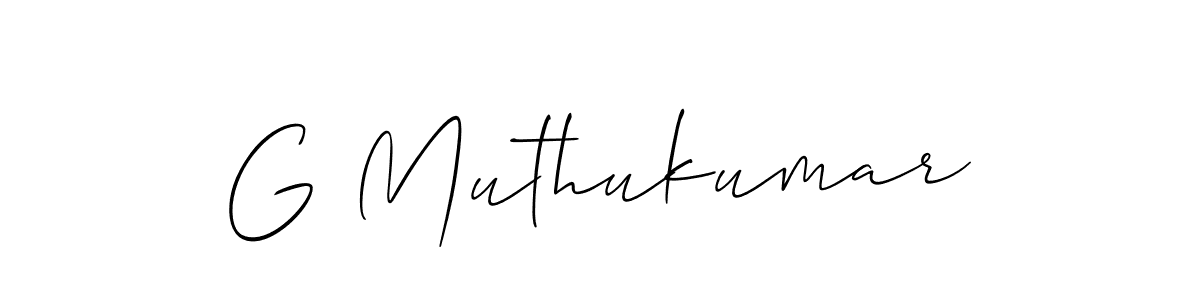 You should practise on your own different ways (Allison_Script) to write your name (G Muthukumar) in signature. don't let someone else do it for you. G Muthukumar signature style 2 images and pictures png