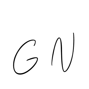 Make a beautiful signature design for name G N. Use this online signature maker to create a handwritten signature for free. G N signature style 2 images and pictures png