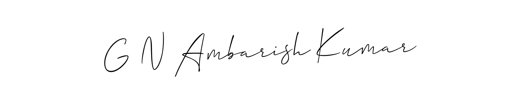 Make a beautiful signature design for name G N Ambarish Kumar. Use this online signature maker to create a handwritten signature for free. G N Ambarish Kumar signature style 2 images and pictures png