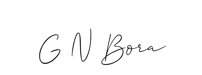 Similarly Allison_Script is the best handwritten signature design. Signature creator online .You can use it as an online autograph creator for name G N Bora. G N Bora signature style 2 images and pictures png
