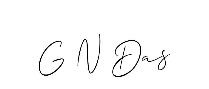 Use a signature maker to create a handwritten signature online. With this signature software, you can design (Allison_Script) your own signature for name G N Das. G N Das signature style 2 images and pictures png