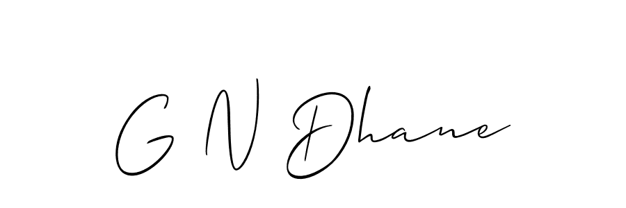 Best and Professional Signature Style for G N Dhane. Allison_Script Best Signature Style Collection. G N Dhane signature style 2 images and pictures png