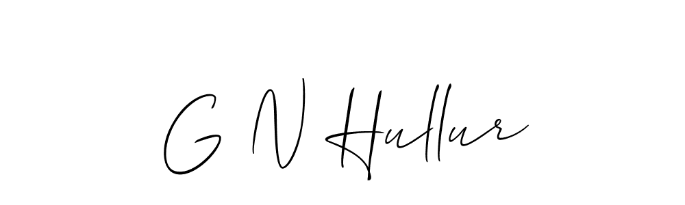 Create a beautiful signature design for name G N Hullur. With this signature (Allison_Script) fonts, you can make a handwritten signature for free. G N Hullur signature style 2 images and pictures png