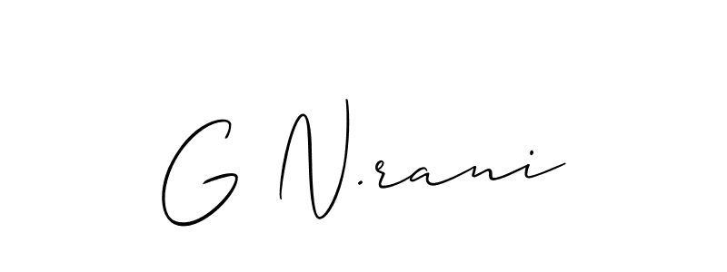 How to make G N.rani signature? Allison_Script is a professional autograph style. Create handwritten signature for G N.rani name. G N.rani signature style 2 images and pictures png