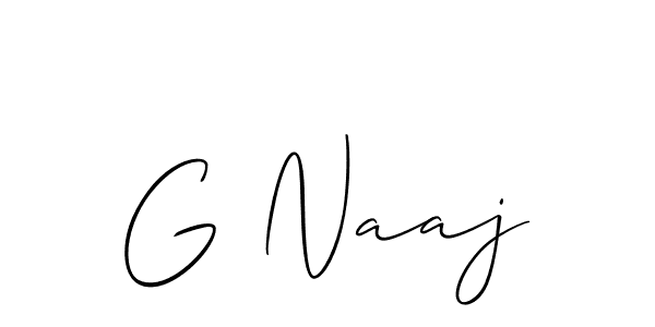 How to Draw G Naaj signature style? Allison_Script is a latest design signature styles for name G Naaj. G Naaj signature style 2 images and pictures png