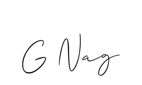 Make a short G Nag signature style. Manage your documents anywhere anytime using Allison_Script. Create and add eSignatures, submit forms, share and send files easily. G Nag signature style 2 images and pictures png