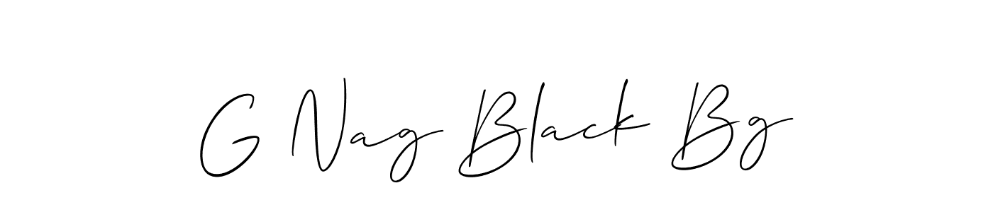 Check out images of Autograph of G Nag Black Bg name. Actor G Nag Black Bg Signature Style. Allison_Script is a professional sign style online. G Nag Black Bg signature style 2 images and pictures png