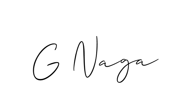 How to make G Naga name signature. Use Allison_Script style for creating short signs online. This is the latest handwritten sign. G Naga signature style 2 images and pictures png