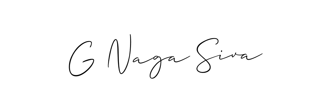 How to make G Naga Siva signature? Allison_Script is a professional autograph style. Create handwritten signature for G Naga Siva name. G Naga Siva signature style 2 images and pictures png