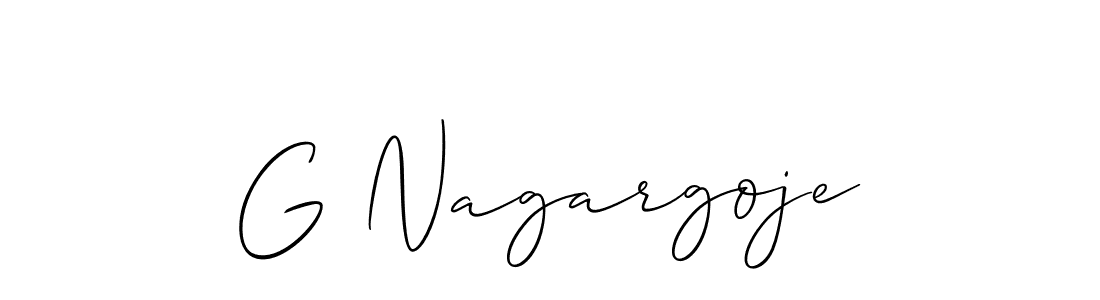 Also we have G Nagargoje name is the best signature style. Create professional handwritten signature collection using Allison_Script autograph style. G Nagargoje signature style 2 images and pictures png