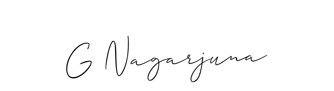 How to make G Nagarjuna name signature. Use Allison_Script style for creating short signs online. This is the latest handwritten sign. G Nagarjuna signature style 2 images and pictures png